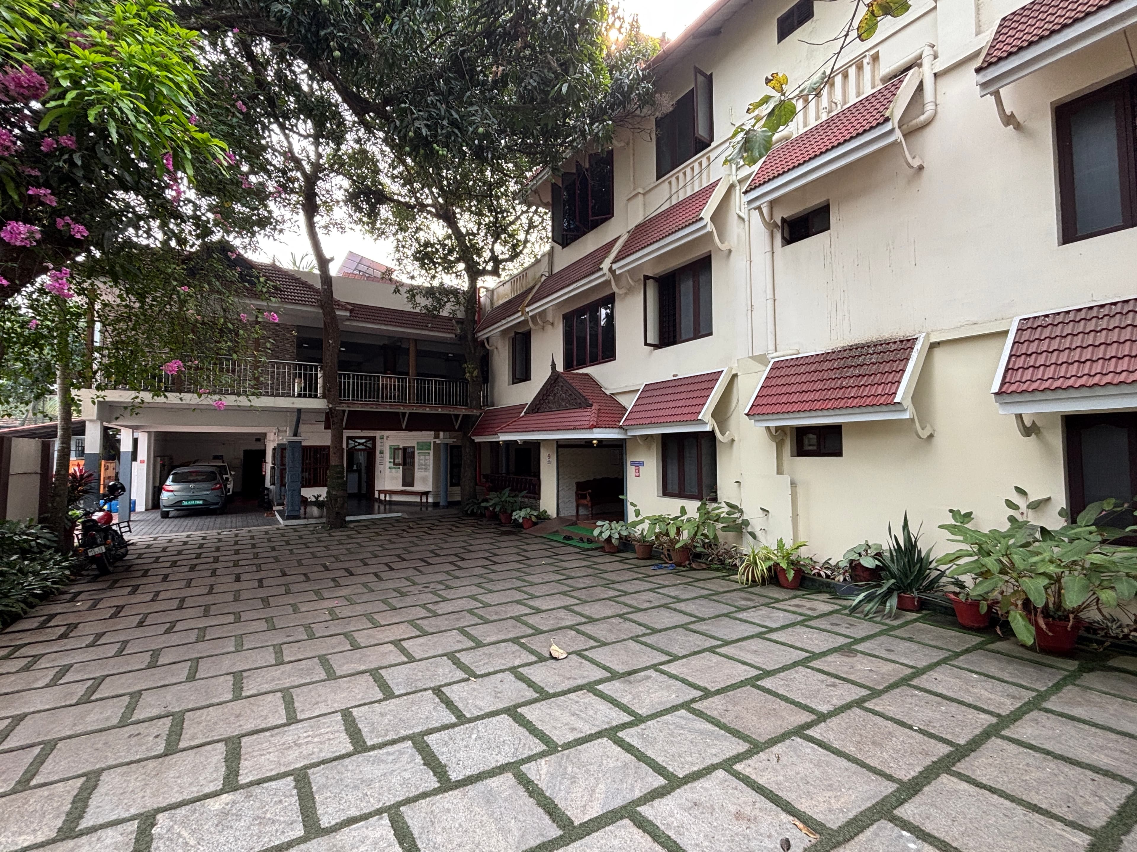 Car parking area at Agasthya hospital