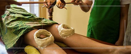 Janu Vasti warm oil therapy for knee pain and osteoarthritis